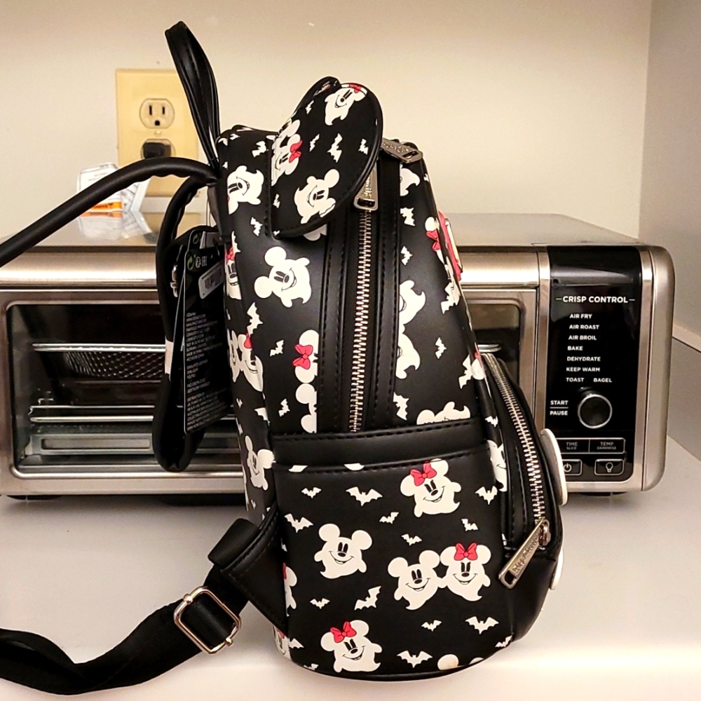🎉HPx7🎉 Loungefly Mickey+Minnie Mouse Ghostly GID Mini Backpack - Picture 4 of 4